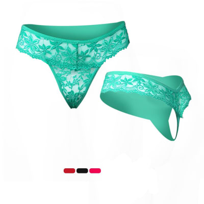 PANTALETA PARA MUJER DE ENCAJE COMPLETO, PRETINA LISA PACK POR 3 UNIDADES