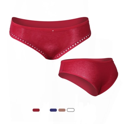 BIKINI PARA MUJER COLOR LISO DISEÑO EN BORDES PACK DE 4 UNIDADES1