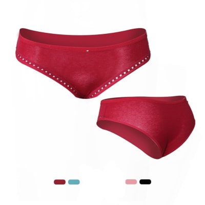 BIKINI PARA MUJER COLOR LISO DISEÑO EN BORDES PACK POR 4 UNID1