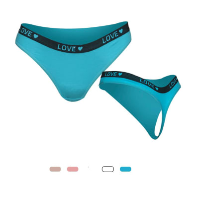 Colaless de algodón color lisos con pretina Love para mujer - Pack 4 unidades1