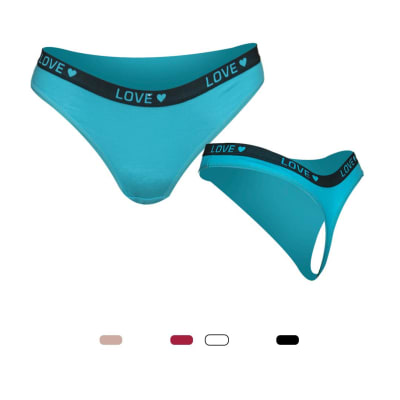 Colaless de algodón colores lisos con pretina Love para mujer - Pack 4 unidades