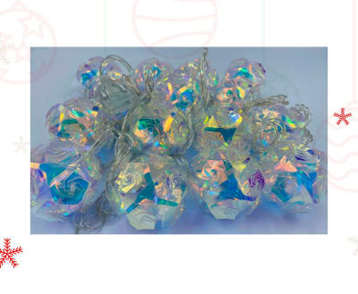 JUEGO DE LUCES CON 15 ESFERAS DE COLOR TORNASOL PACK 1 CAJITA