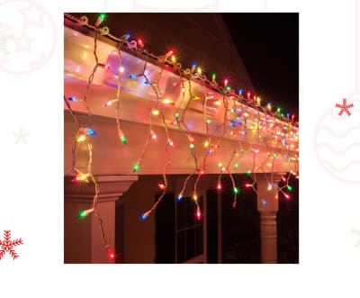 Cascada Multicolor De Navidad 300 Led - Pack 1 Cajita1