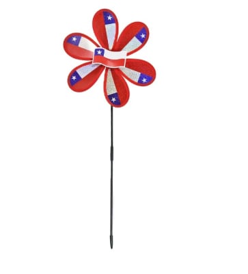 Remolino De Viento Fiesta Patrias 6 Aspas Diseño Flor - Pack 4 Unidades