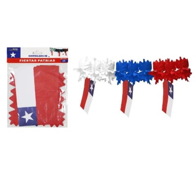 Guirnaldas Pequeña Para Fiesta Patrias Diseño  Banderas - Pack 1 Unidad