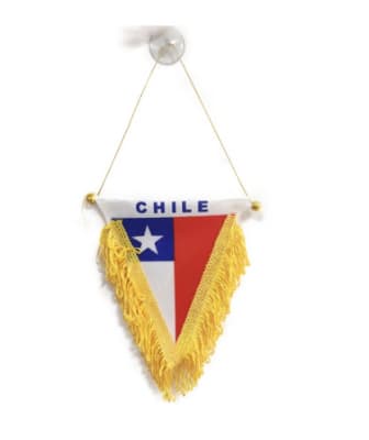 Colgante Banderín de Chile Para Auto - Pack 1 Unidades