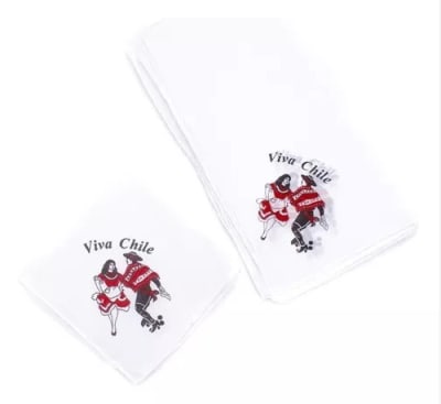 Pañuelos Dieciocheno Para Fiestas Patrias Estampado Parejas - Pack 12 Unidades
