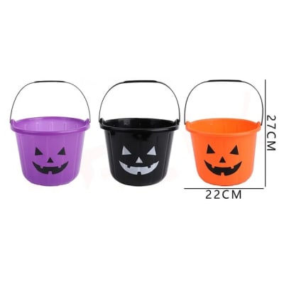 Balde Calabaza para dulces de Halloween para niños - Pack 1 Unidad