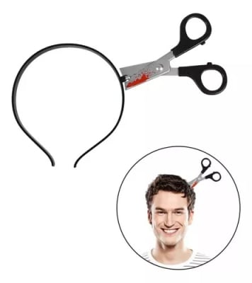 Diadema de terror tijeras efecto atravesando Cabeza - Pack 1 Unidad
