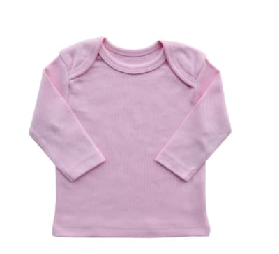 Camiseta manga larga de algodón para bebés en color Rosado - Pack 2 unidades2
