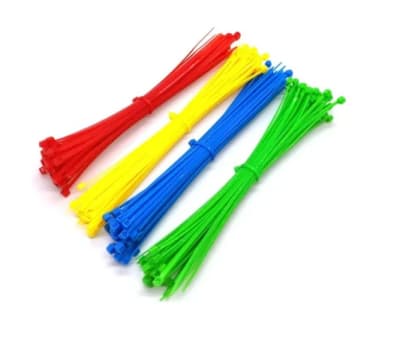 Abrazadera nylon o amarre plásticos en colores surtidos multiusos - Pack 48 unidades
