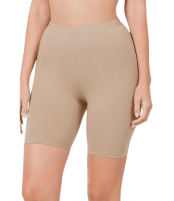 Pantaletas Básica con pernas en color negro y beige para mujer - Pack 12 unidades
