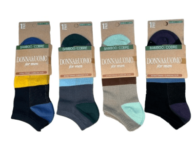 Calcetas de algodón fibra cobre elimina mal olor para hombres - Pack 4 unidades