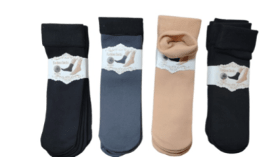 Calcetas media caña térmicas segunda piel lisas para mujer - Pack 12 unidades1