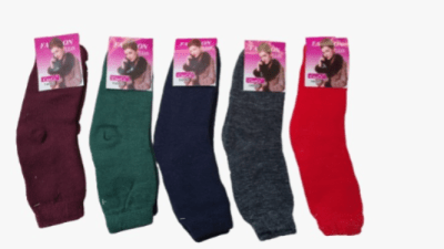 Calcetas termicas de polar media cana lisas de mujer - Pack 12 unidades1