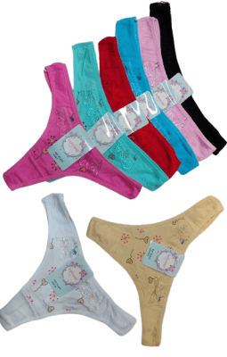 Colaless de algodon diseños corazon y encaje para mujer - Pack 12 unidades1