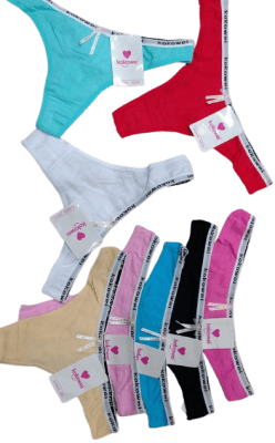 Colaless de algodon colores liso y lazito para mujer - Pack 12 unidades