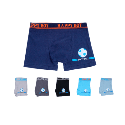 Bóxer de algodón diseño pelotas y líneas para niños - Pack 4 unidades1