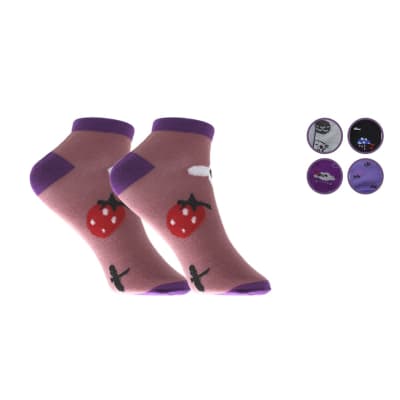 Calcetas tobilleras con diseños y colores surtidos para niñas - Pack 6 unidades