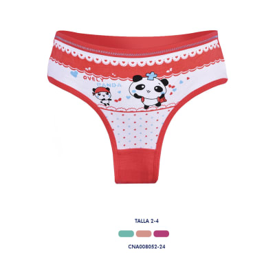 Calzón de algodón con diseños de Estrellas y Osos para niñas - Pack 3 unidades