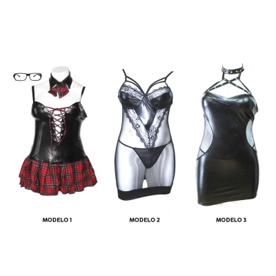 Disfraz sexy vestido transparente erótico para ocasiones y celebraciones para adultos - Pack 1 unidad1