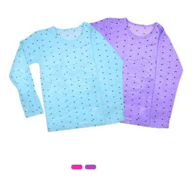 Camiseta polar cuello redondo manga larga de Minnie para juvenil - Pack 12 unidades