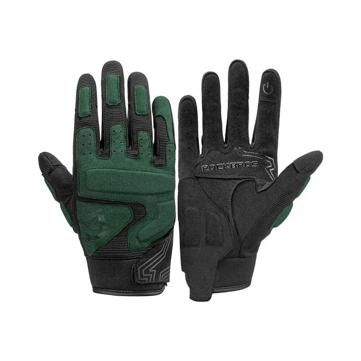 Guantes con Protección RockBros - Verde1