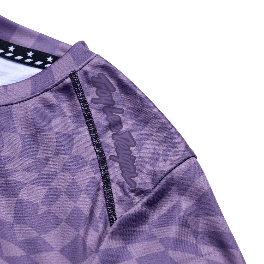 Womens Lilium SS Jersey Twisted Checkers Deep Purple3