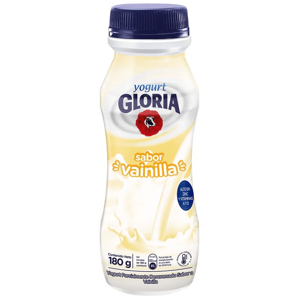 YOGURT GLORIA 180GR VAINILLA BEBIBLE PLAZA MULTIPACK