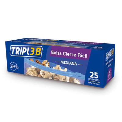 CIERRE FACIL TRIPLE B 197 X 245MM - 25UND