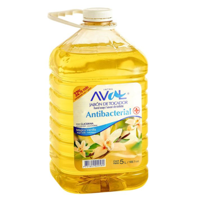 JABON LIQUIDO AVAL ANTIBACTERIAL 5L VAINILLA