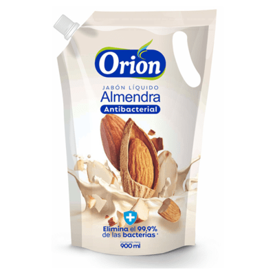 JABON LIQUIDO ORION 900ML ANTIBACTERIAL ALMENDRA DOYPACK