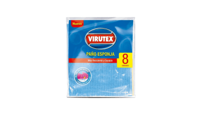VIRUTEX PAÑO ESPONJA ABSORBENTE X 8