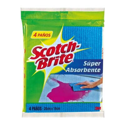 SCOTCH BRITE PAÑO 4UND SUPER ABSORBENTE