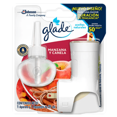 GLADE ELECTRICO + EQUIPO 21ML MANZANA Y CANELA