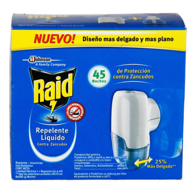 RAID 33ML REPELENTE LIQUIDO + EQUIPO