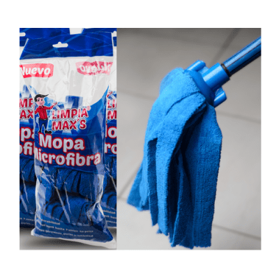 LIMPIA MAXS MOPA MICROFIBRA 150G + PALO