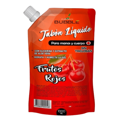 BUBBLE JABON LIQUIDO 1000ML FRUTOS ROJOS DOYPACK