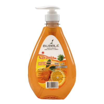 BUBBLE JABON LIQUIDO 400ML NARANJA