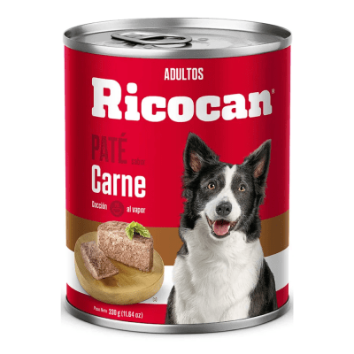 RICOCAN ADULTOS PATÉ SABOR CARNE LATA 330G