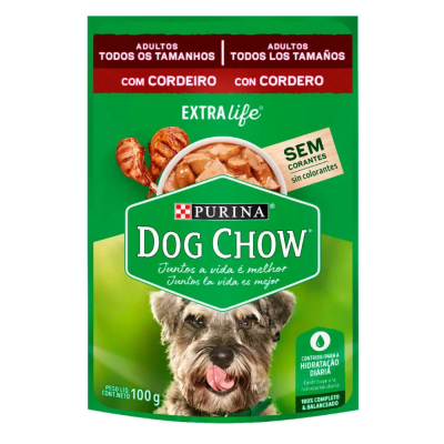 DOG CHOW ADULTOS TODOS LOS TAMAÑOS CON CORDERO 100G