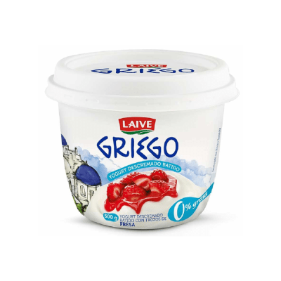 LAIVE YOGURT GRIEGO 500G DESCREMADO BATIDO FRESA
