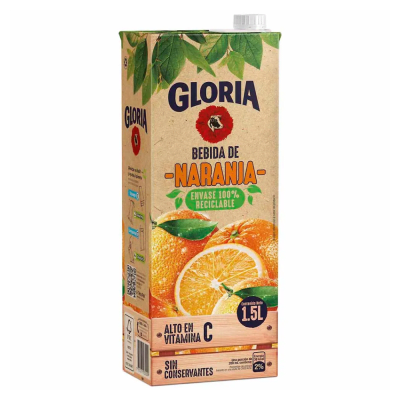 BEBIDA DE NARANJA GLORIA 1.5L