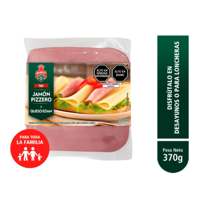 BRAEDT JAMON PIZZERO+QUESO EDAM 370G