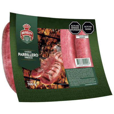 BRAEDT CHORIZO PRECOCIDO PARILLERO 500G