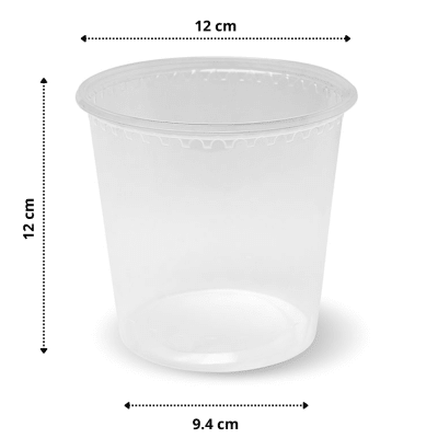 ENVASE 1 LITRO CACER TRANSPARENTE CON TAPA