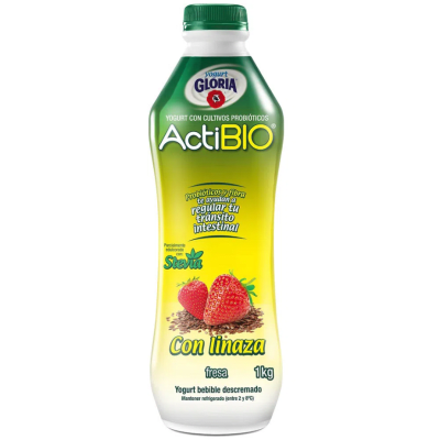 YOGURT GLORIA ACTIBIO 1KG FRESA CON LINAZA