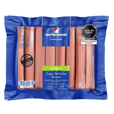 SAN FERNANDO SUP SALCHICHA POLLO 24UND 920G