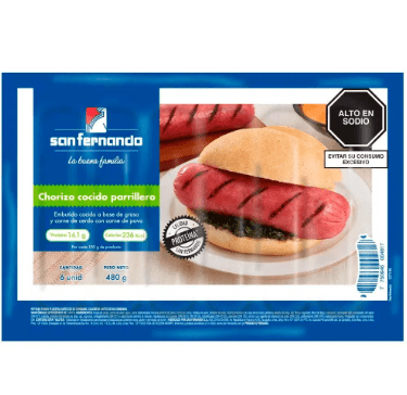 SAN FERNANDO CHORIZO PARRILLERO 6UND 480G