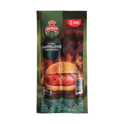 BRAEDT CHORIZO PARRILLERO 140G 2UND PRECOCIDO